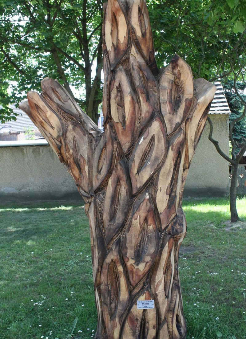 Pfad der Holzskulpturen am Hotel und Landgaststätte Schlaitz - ein Unternehmen der Agrarprodukte aus Schlaitz GmbH in Muldestausee